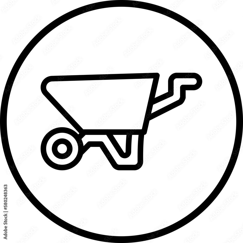 Vector Design Wheelbarrow Icon Style Vector Design Wheelbarrow Icon Style