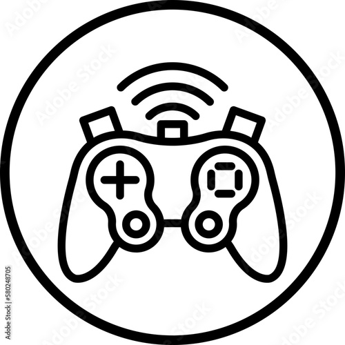 Vector Design Wireless Joystick Icon Style