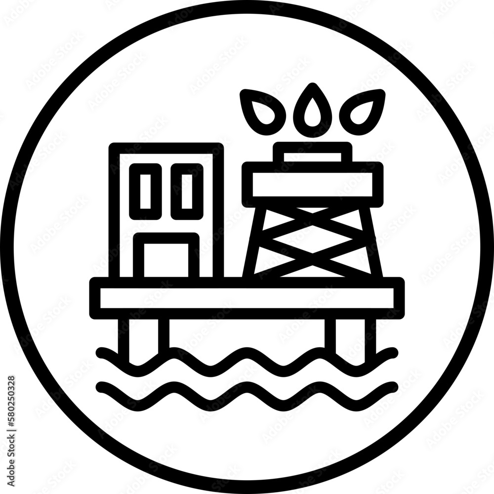 Vector Design Oil Tower Icon Style Vector Design Oil Tower Icon Style