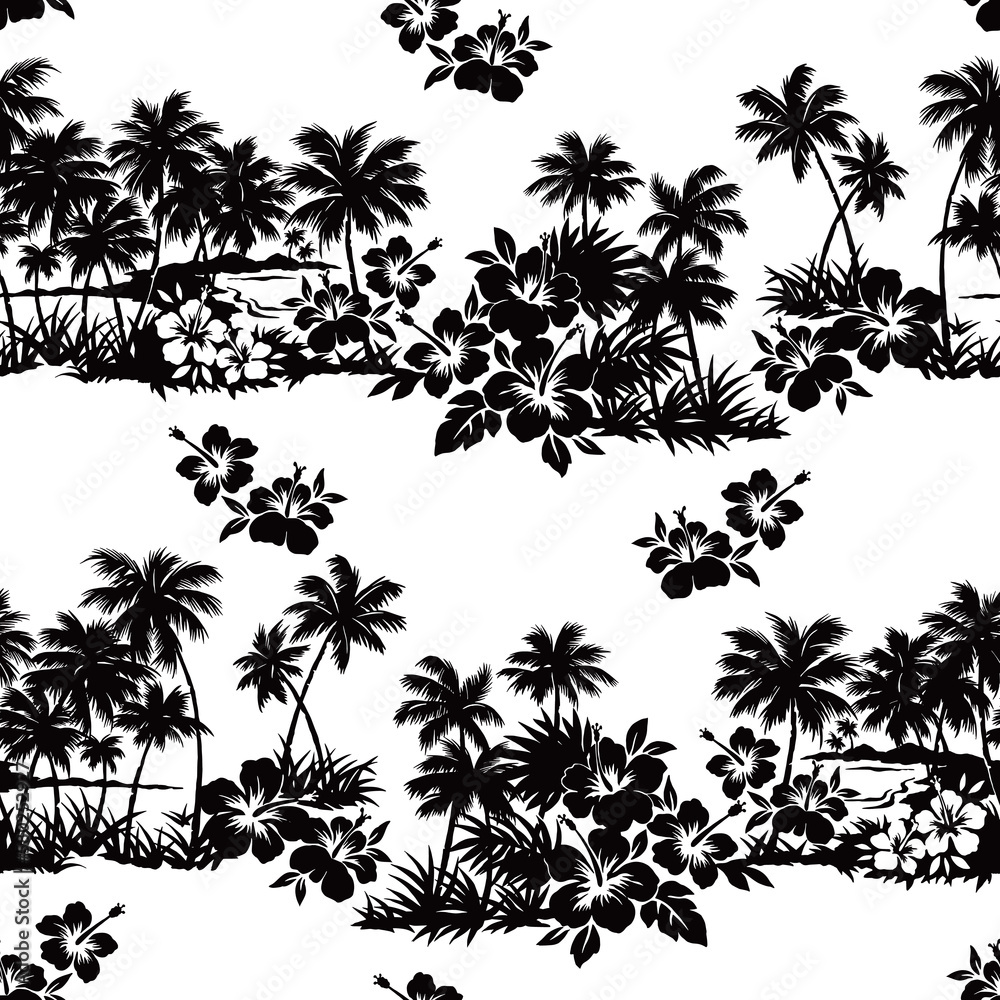 Cute and simple Aloha shirt seamless pattern,