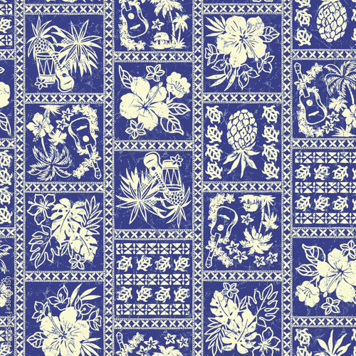 Cute and simple Aloha shirt seamless pattern,