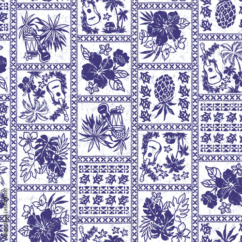 Cute and simple Aloha shirt seamless pattern,