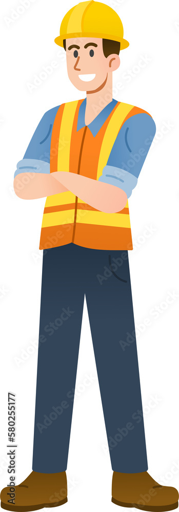 industrial construction worker Labor character. industrial construction worker Labor character.