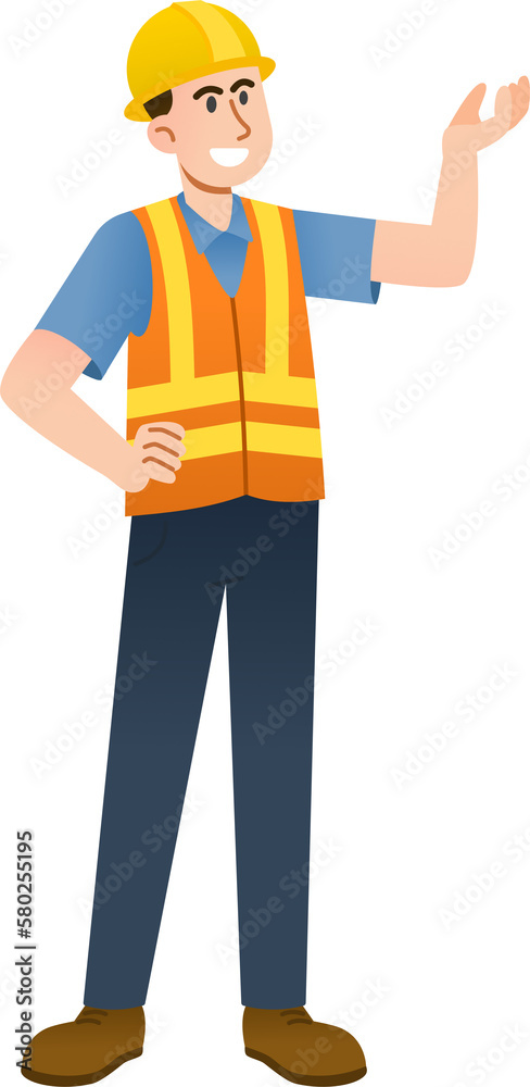 industrial construction worker Labor character. industrial construction worker Labor character.