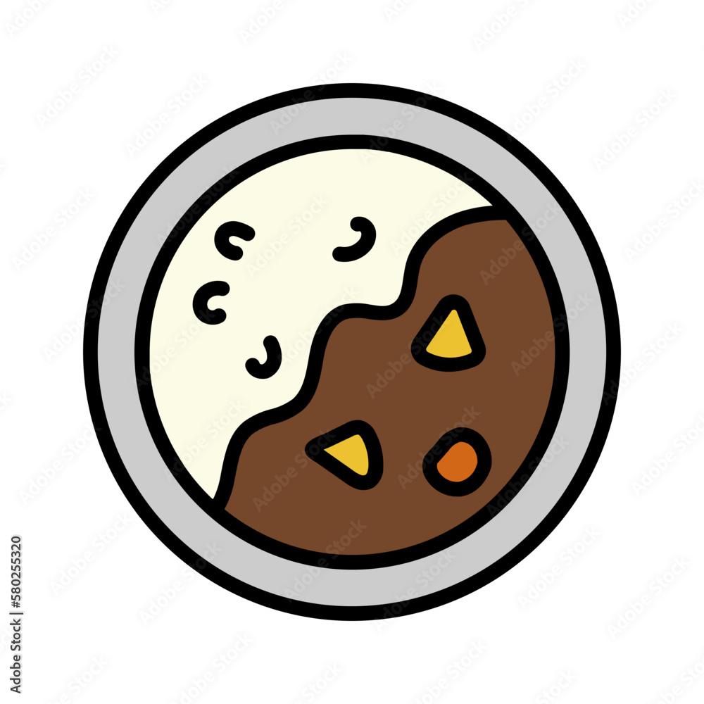 Fototapeta premium Curry Rice Filled