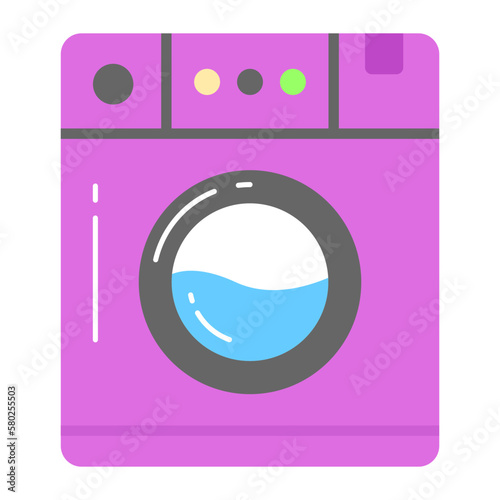 Washing machine vector design modern style, home appliances icon