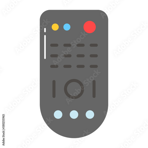 Wireless remote vector design, customizable icon of tv remote