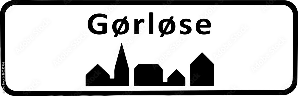 City sign of Gørløse - Gørløse Byskilt City sign of Gørløse - Gørløse Byskilt