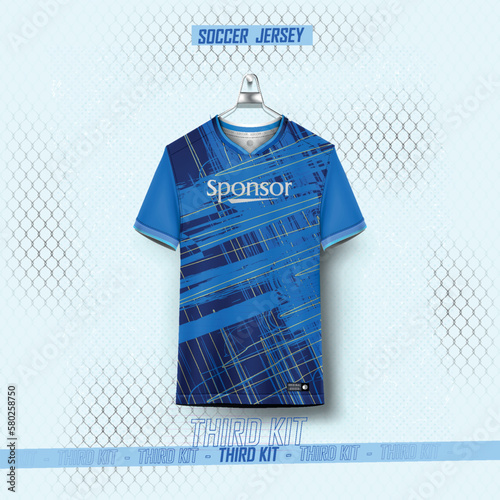 Soccer jersey design for sublimation.abstract mordern sports jersey design template 