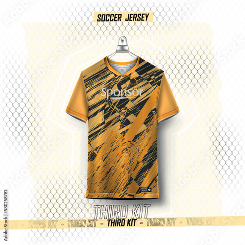 Soccer jersey design for sublimation.abstract mordern sports jersey design template 
