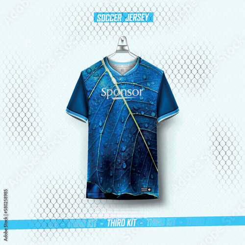 Soccer jersey design for sublimation.abstract mordern sports jersey design template 