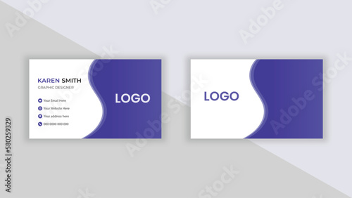 Fototapeta Naklejka Na Ścianę i Meble -  corporate Business card template design, simple clean vector design