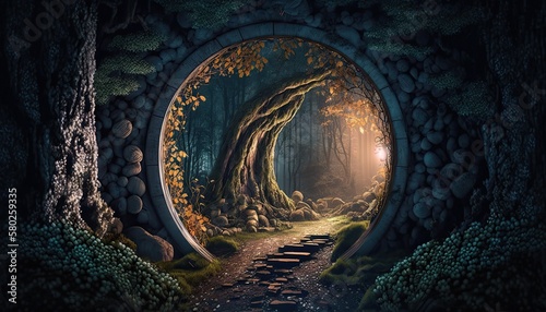 Portal in woods