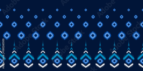 Geometric ethnic pattern seamless flower color oriental. seamless pattern. Design for fabric, curtain, background, carpet, wallpaper, clothing, wrapping, Batik, fabric,Vector illustration