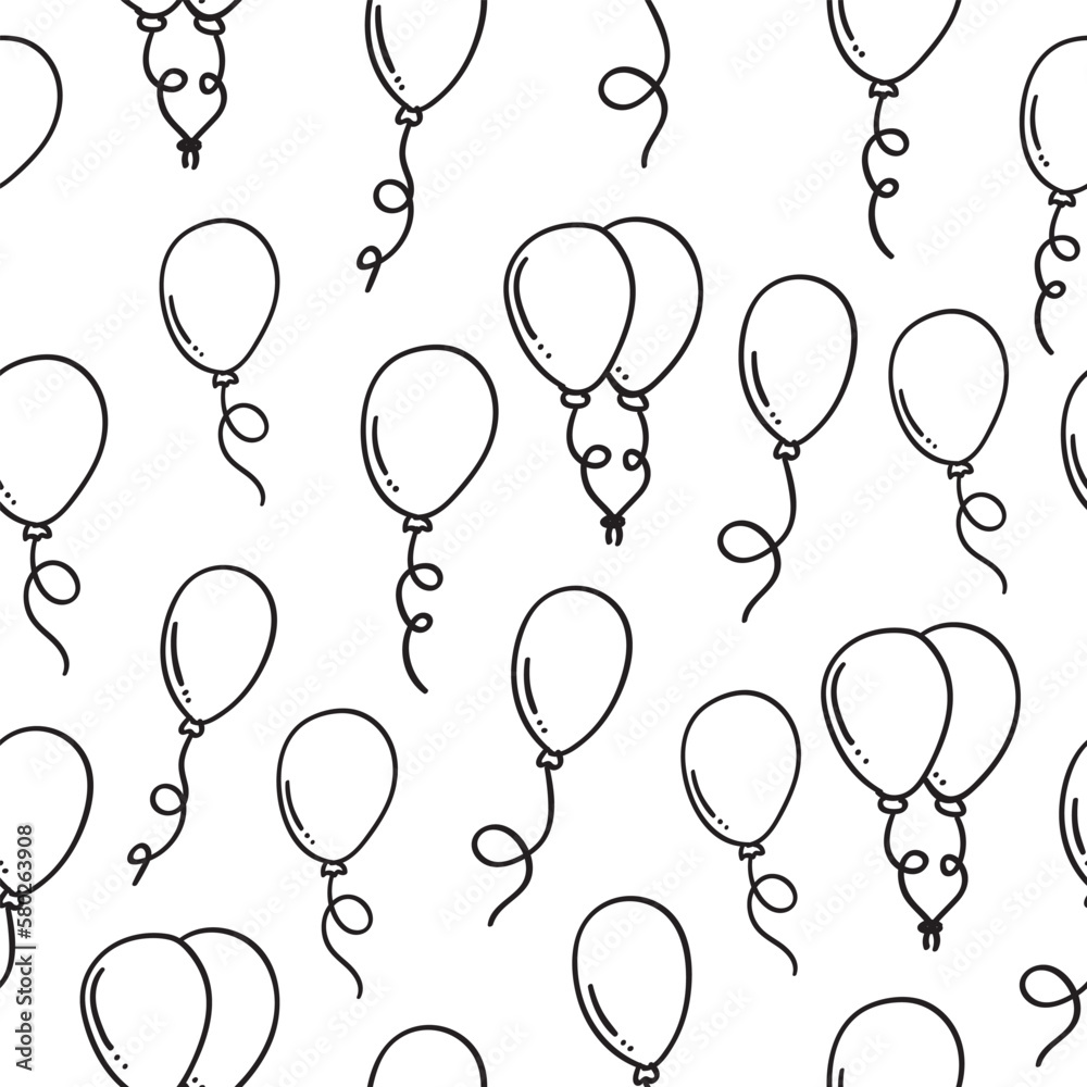 Playful Balloon Seamless Pattern for Creative Projects