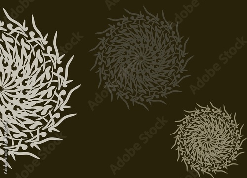 Abstract geometry of modern art. Mystical eastern mandala. floral kaleidoscope traditional design	
