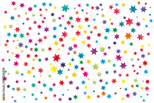 Premium background of multicolor stars on white background