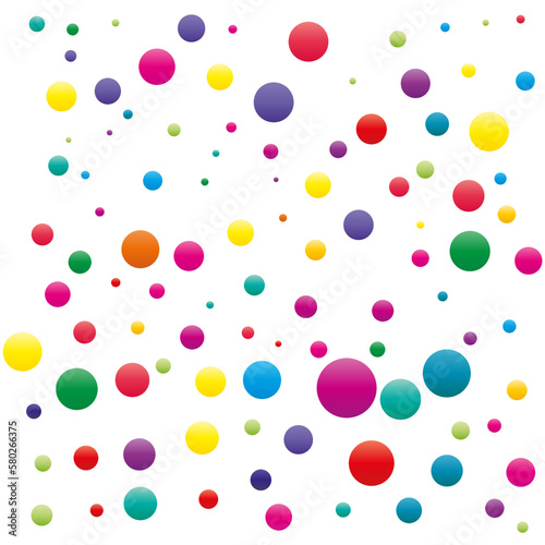 Multicolored dots premium background on white background