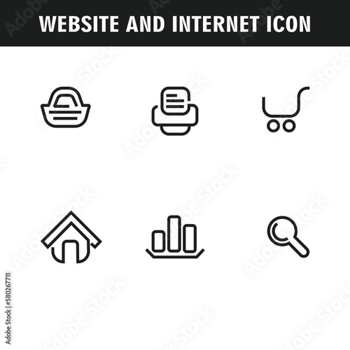 Website and Internet stock vector icon