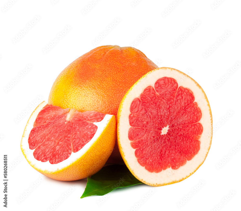 Fresh grapefruit isolated on a white background Fresh grapefruit isolated on a white background