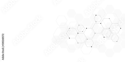 Vector illustration of hexagons pattern Fototapet