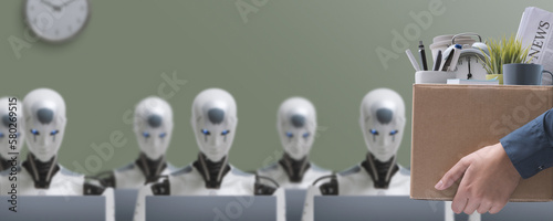 Foto The impact of AI and robotics on unemployment