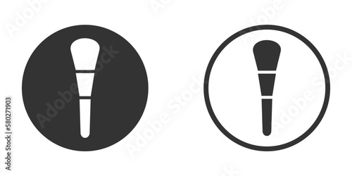  Makeup brush vector icons set