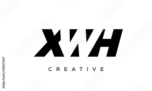 XWH letters negative space logo design. creative typography monogram vector