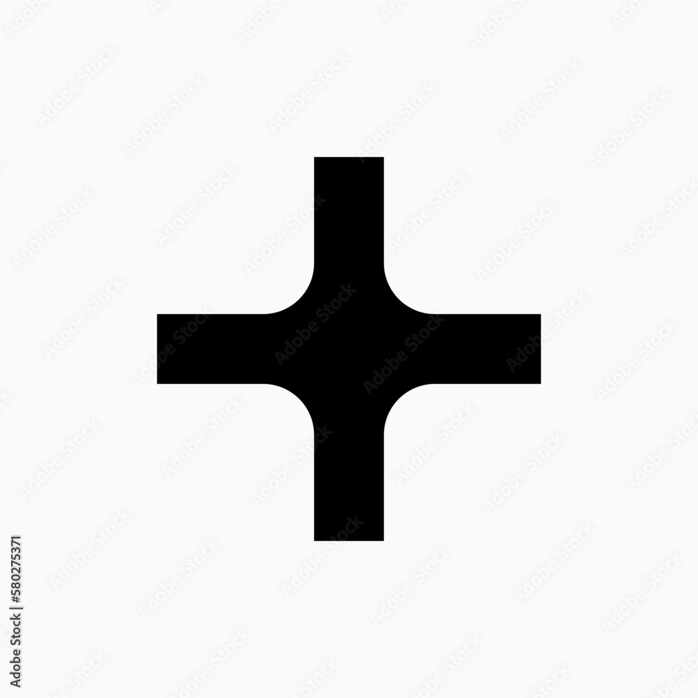 Fototapeta premium Add or Plus Icon - Vector, Sign and Symbol for Design, Presentation, Website or Apps Elements.