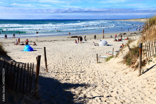 Obraz na płótnie Pointe et plage de la Torche en Bretagne
w salonie