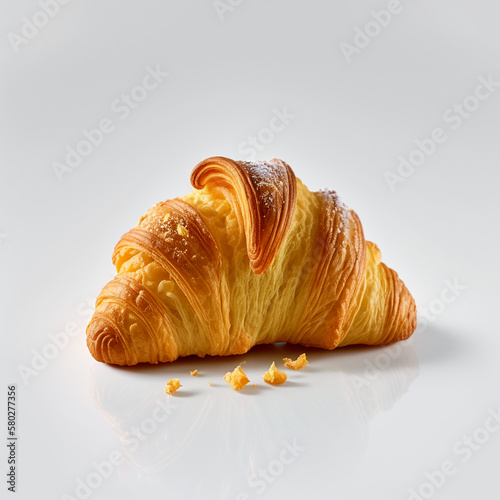 Croissant stand alone on white background (ID: 580277356)