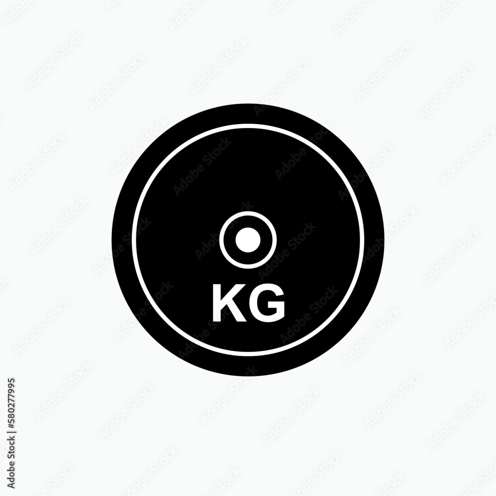 Barbell Icon. Bodybuilding Tool Symbol - Vector. Barbell Icon. Bodybuilding Tool Symbol - Vector.