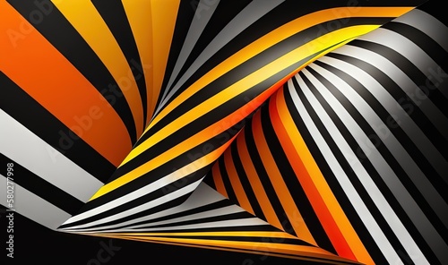 Wallpaper Mural  a black and orange abstract background with a diagonal design in the center of the image, with a black background with a white and orange stripe.  generative ai Torontodigital.ca