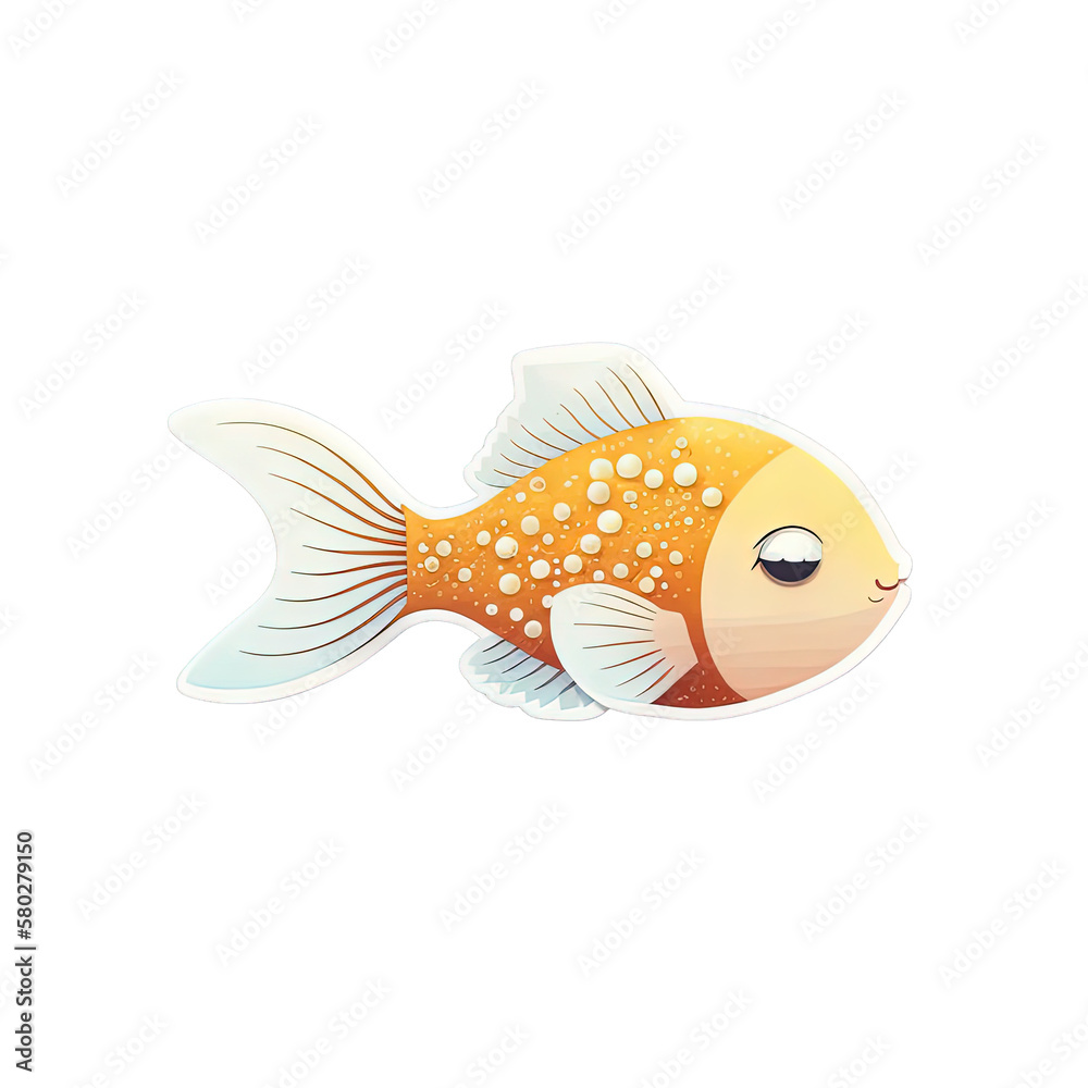 Goldfish illustration, Generated AI, generated, AI Goldfish illustration, Generated AI, generated, AI