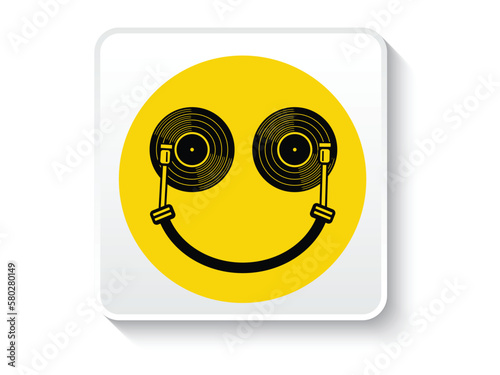 smile DJ music logo