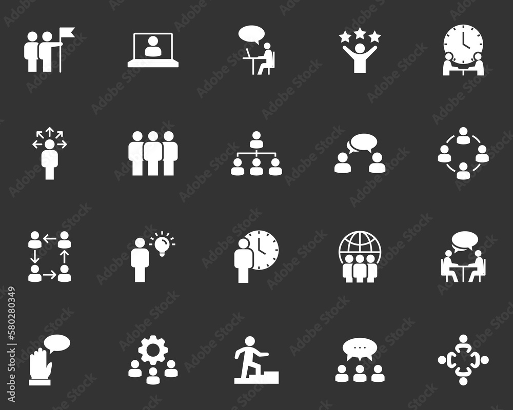 set of people icons, team, , meeting, business,