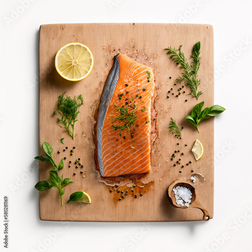 Salmon with herbs (ID: 580281169)