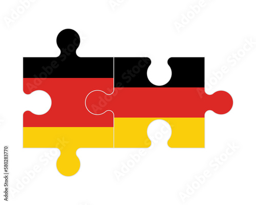 Puzzle of flags of Germany and Germany, vector