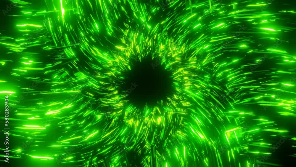 green particles shiny tunnel abstract background vj loop. High quality 4k footage green particles shiny tunnel abstract background vj loop. High quality 4k footage