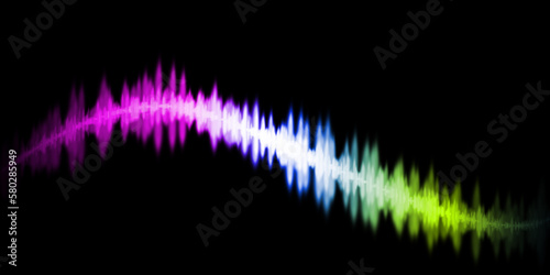 Illustration of a music equalizer wave