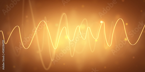 Golden shining Light abstract space equalizer