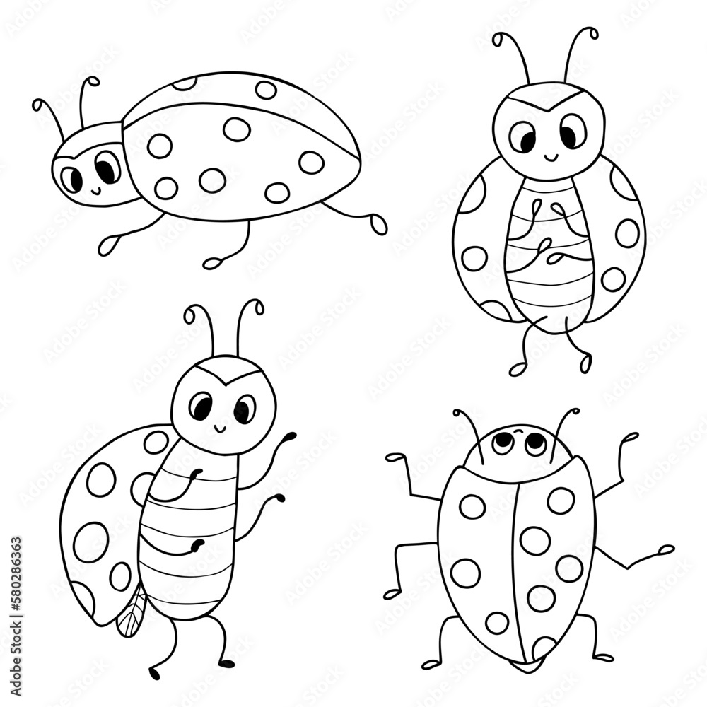 Small Ladybug Coloring Pages