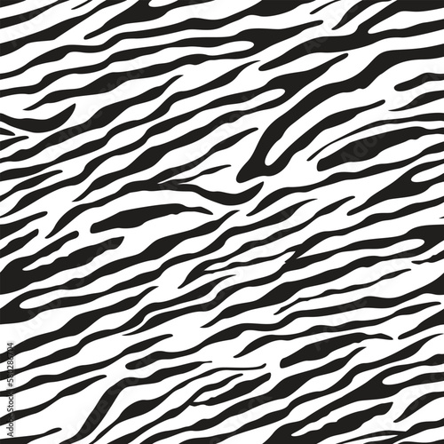 Seamless pattern with animal print, abstract stripes. Mid Century Modern Art design for paper, cover, fabric, interior decor and more.