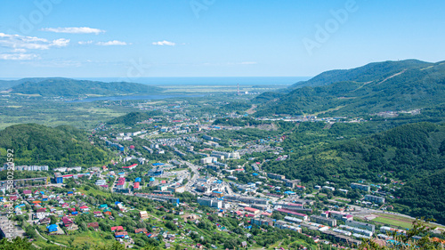 Panoramic view of the city Petropavlovsk-Kamchatsky. Russia