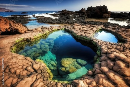 Tenerife, Canary Islands, is known for its many rock pools that attract tourists. Generative AI