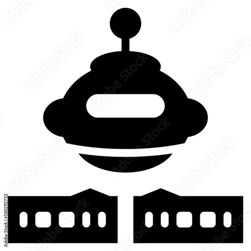 chat language ai robot computer icon solid glyph