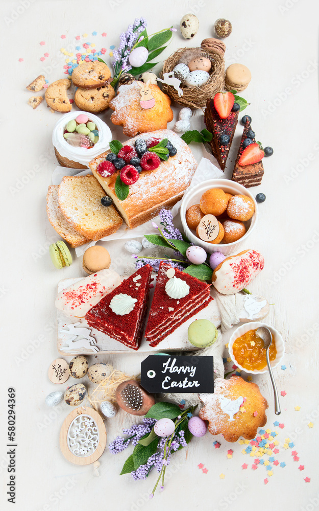 Easter desserts table. Easter desserts table.