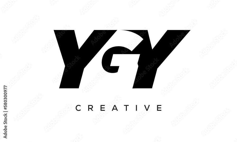 YGY letters negative space logo design. creative typography monogram vector YGY letters negative space logo design. creative typography monogram vector