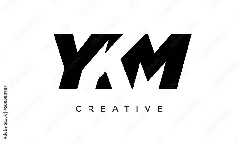 YKM letters negative space logo design. creative typography monogram vector YKM letters negative space logo design. creative typography monogram vector