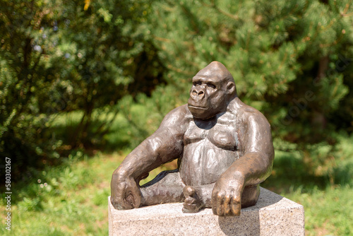 Bronze figure of a monkey